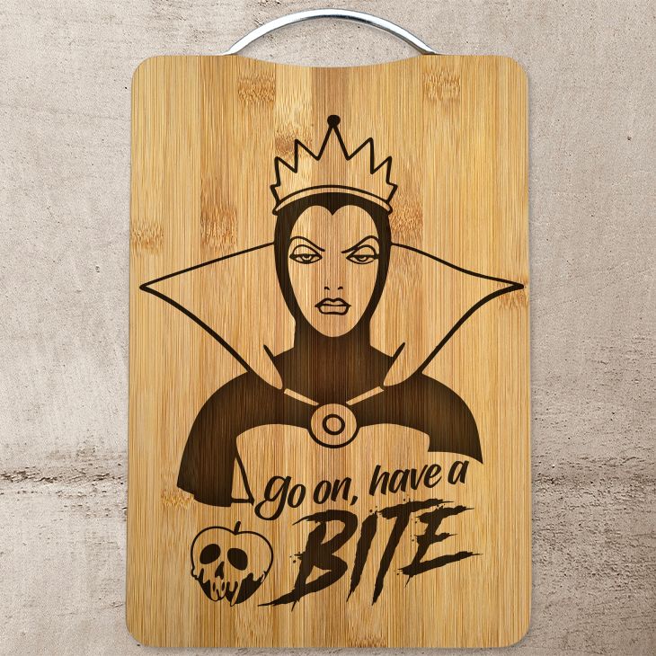 Evi Queen Have one bite Laser Engraved Cutting Board
