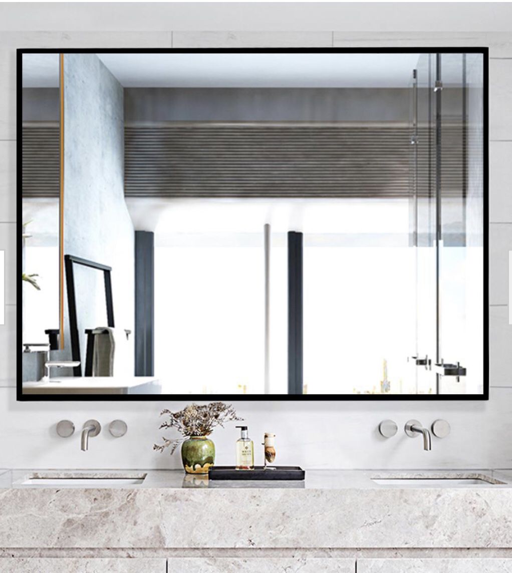 Mirror/ 42.9 in x 31 in .Modern/Simple Oversized Bathroom Hanging/Wall Mounted Mirror by Neu-Type