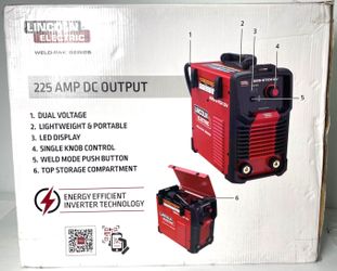 NEW Lincoln Electric Weld-Pak 225i Stick DV Welder 120V/230V Dual Voltage K5419-1