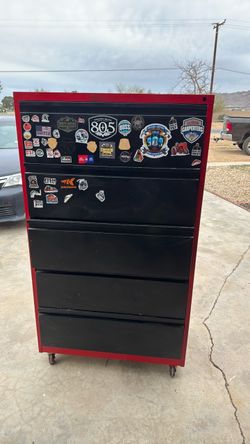 Large filing cabinet converted to tool box