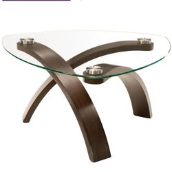 Raymour and flanigan Allure Round Glass Coffee Table (Never used)