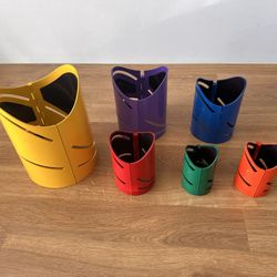 6Piece Magnetic Metal Pipe Cutting Guide Kit - (Includes Sizes: 1-5/8" 1-7/8" 2-3/8" 2-7/8" 3-1/2" 4-1/2"), Guides Cuts at 45°, 90°, 22.5° and Saddle 