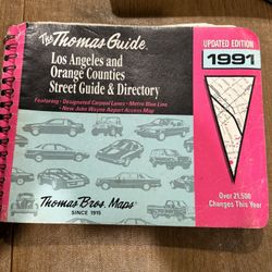 1991 THOMAS GUIDE LOS ANGELES AND ORANGE COUNTIES STREET GUIDE & DIRECTORY (B)