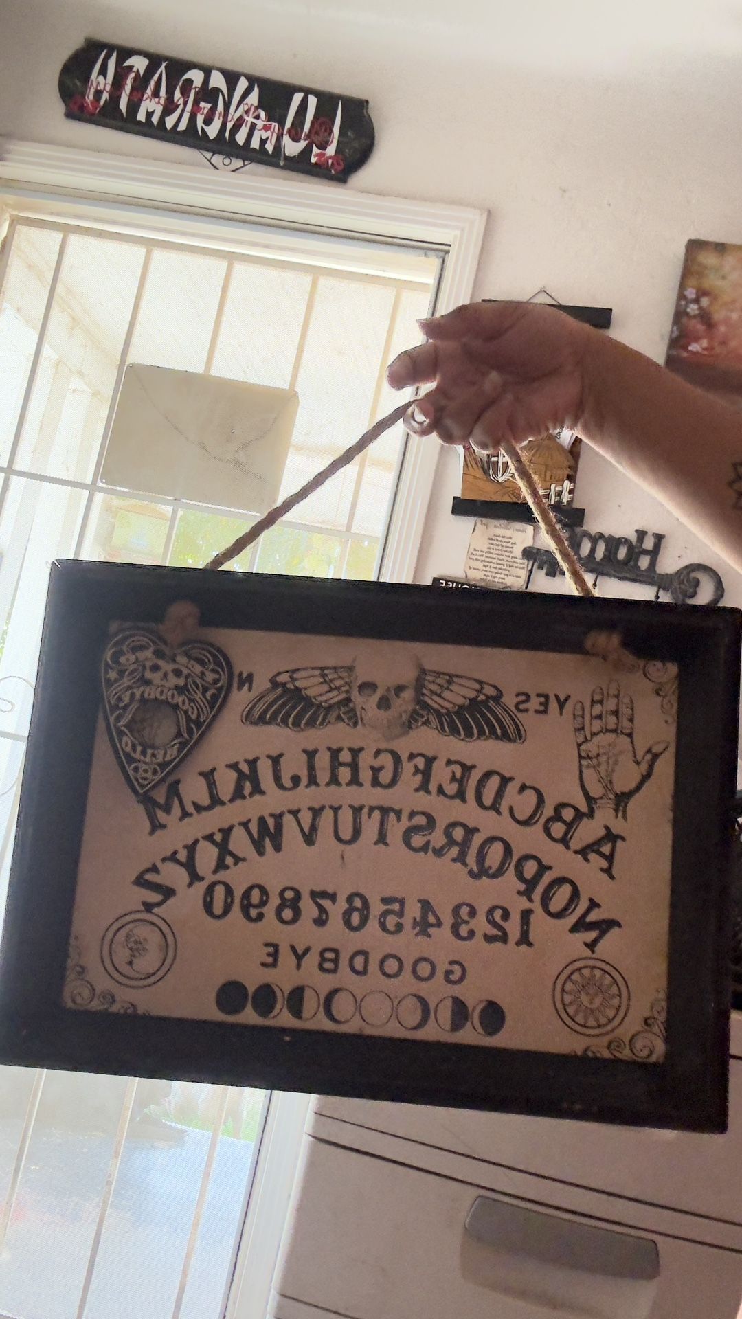 Ouija Board Signed Decor