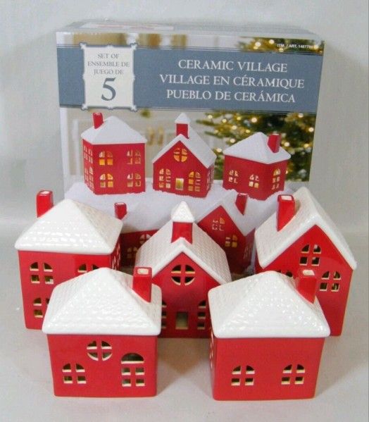 Costco Red Ceramic Village