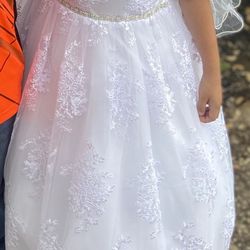 Beautiful Girls first communion dress size 10 $30