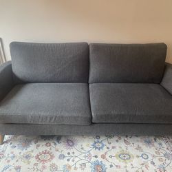 Modern Blue Grey Couch - like new