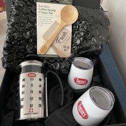 Swiss Force French Press, Mugs &Bamboo Scoop - New Set