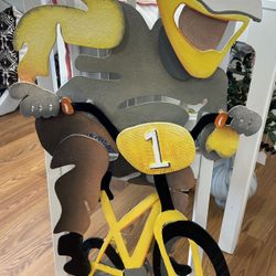 BMX Biker Bike Wall Wood Decor Extreme Sport Bicycle Decor