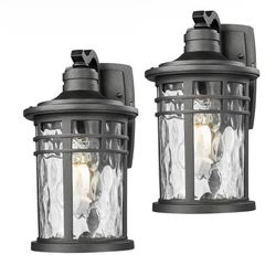 Set of 2 Outdoor Porch Lights Wall Mount