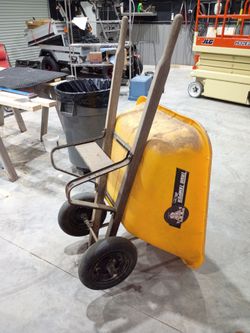Large wheel barrow,