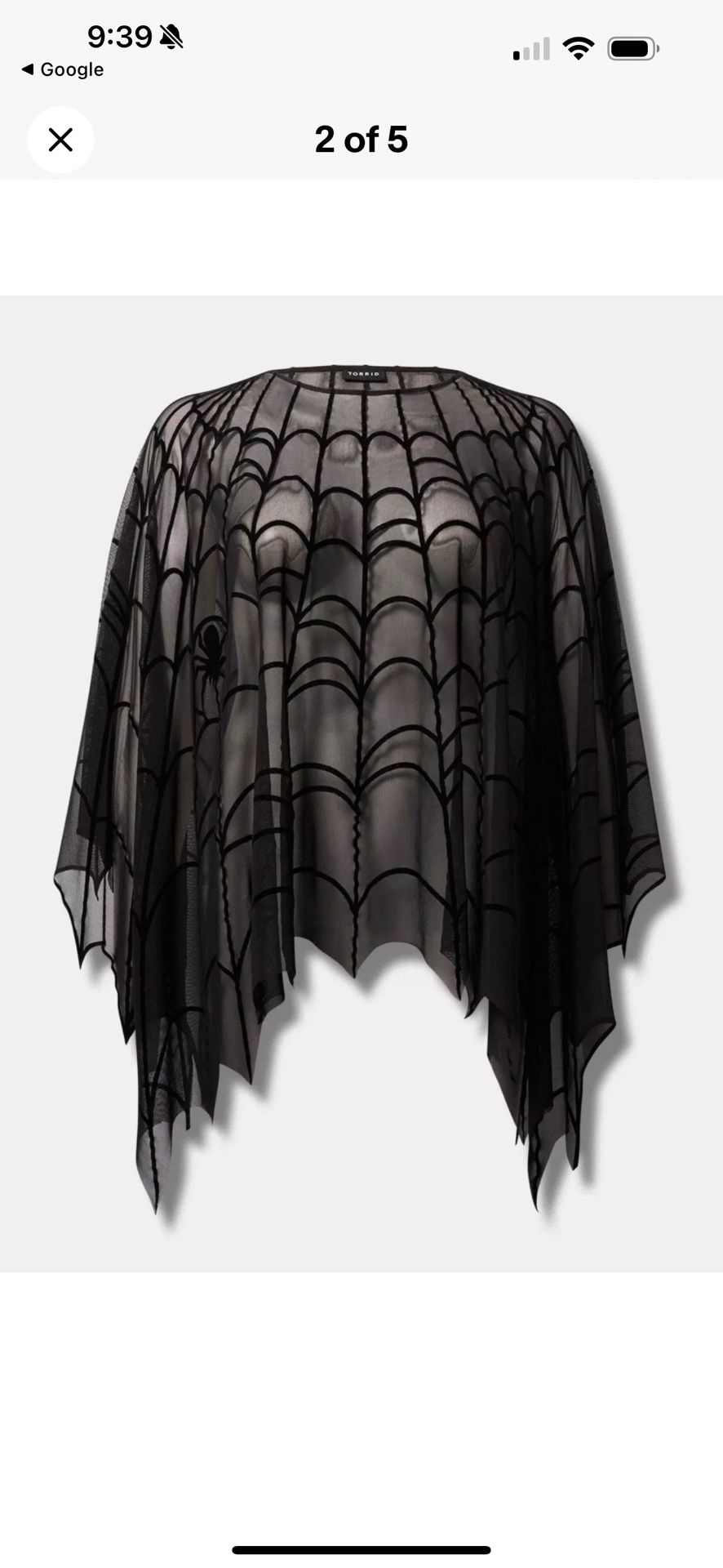 Women’s Torrid Spiderweb Mesh Poncho 2X  14-18