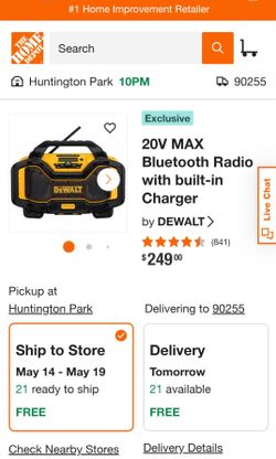 20v bluetooth radio with buil-in charger