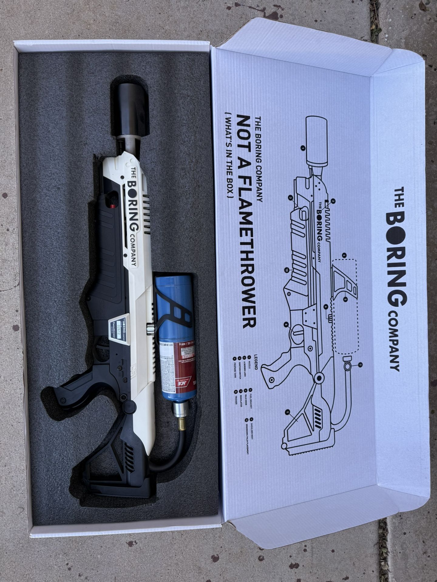 Boring Company “Not-a-Flamethrower” — Used 2x — Serial #02612 — Includes $5 Propane Bill