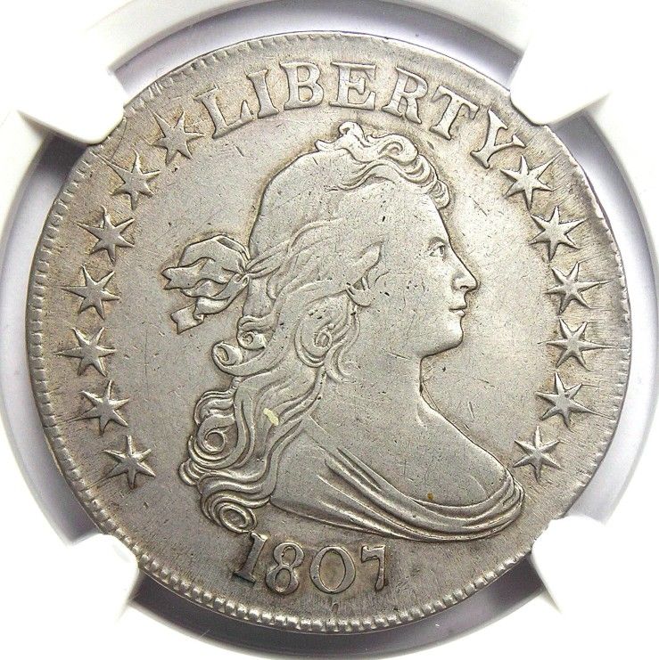 1807 Draped Bust Half Dollar 50C Coin Rare!