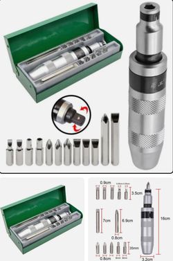 13pcs Portable Impact Driver Screwdriver Hand Tools Set Repair Tool w/Bits