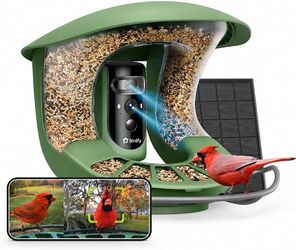 Birdfy 2 Pro Solar Smart Bird Feeder Camera, Dual-Lens 2K+1080P, AI Bird ID