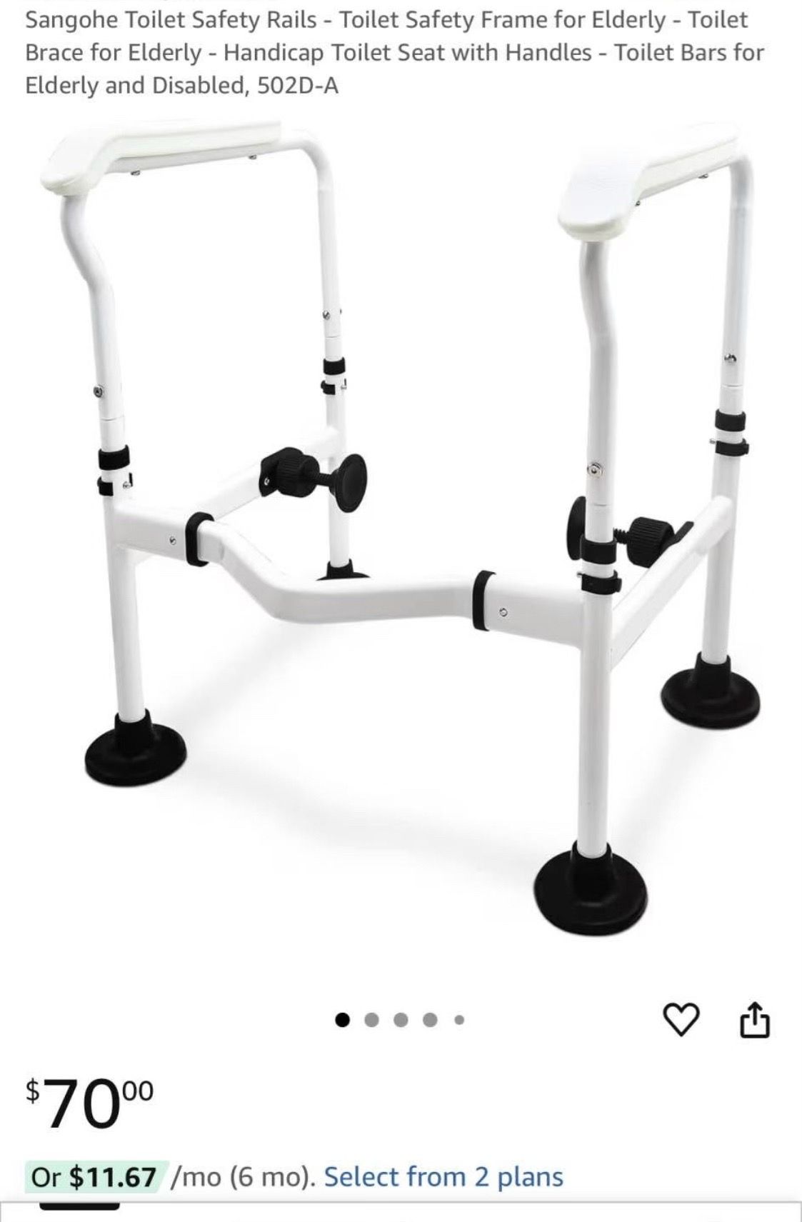 Sangohe toilet safety rails