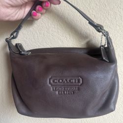 Y2K Coach Mini Bag Leatherware Est 1941 Vintage brown Leather Baguette...