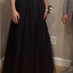 Gorgeous navy two piece prom/quinceañera dress size 1