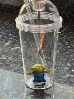 Disney Park, Pixar, Toy Story Little Green, Alien, Claw Light, Up, Cup Sipper W/ Straw Brand New 
