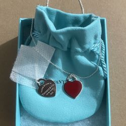 Tiffany & Co. Return To Tiffany Red Double Heart Necklace