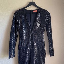 Black Sequin Dress