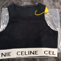 Celine Crop Top Woman's Size LARGE 
