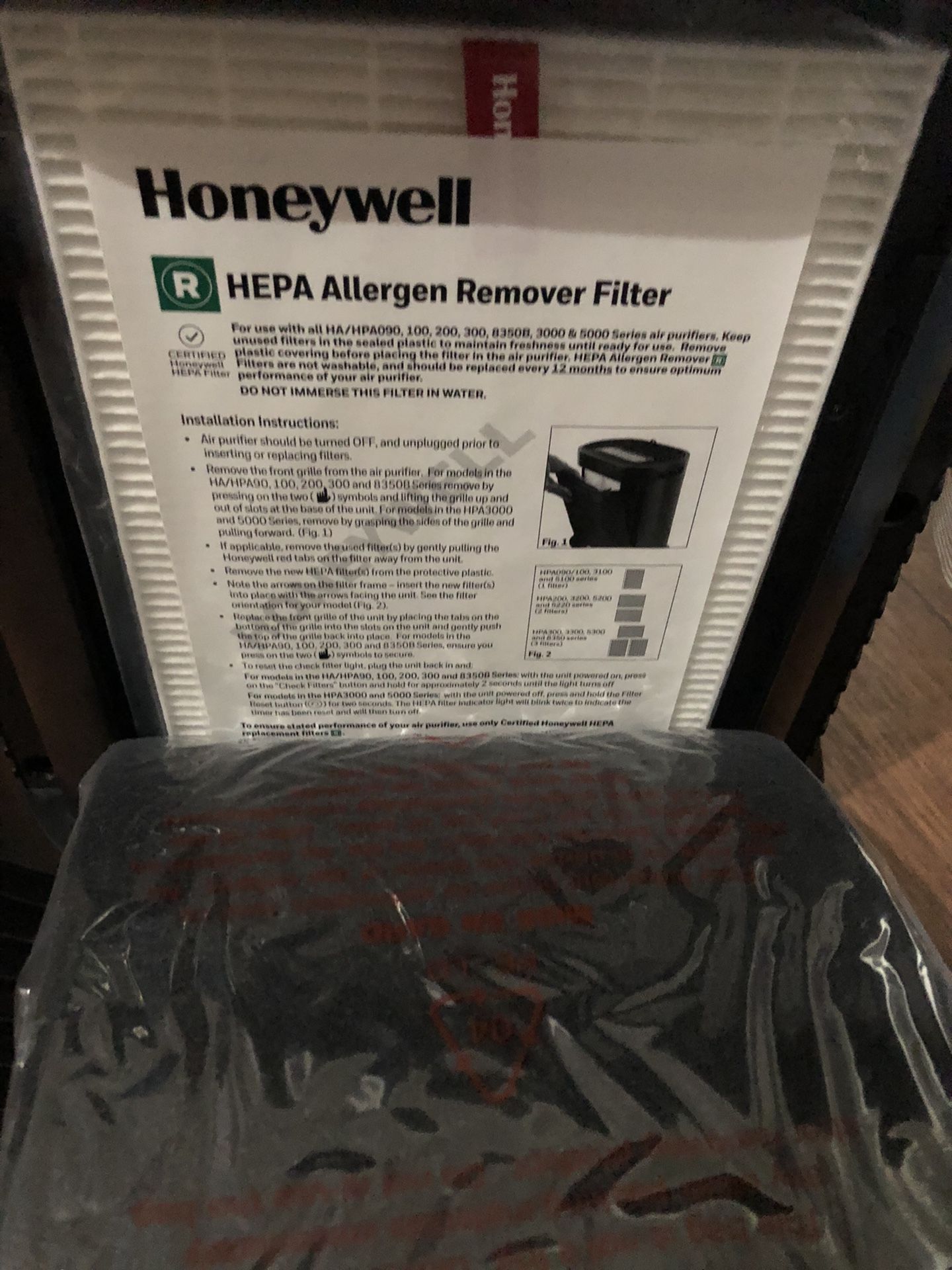Honeywell HEPA Air Purifier, HPA100 Black