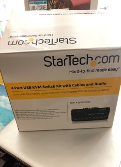 Star tech 4 Port Black USB & Audio Desktop Switch.