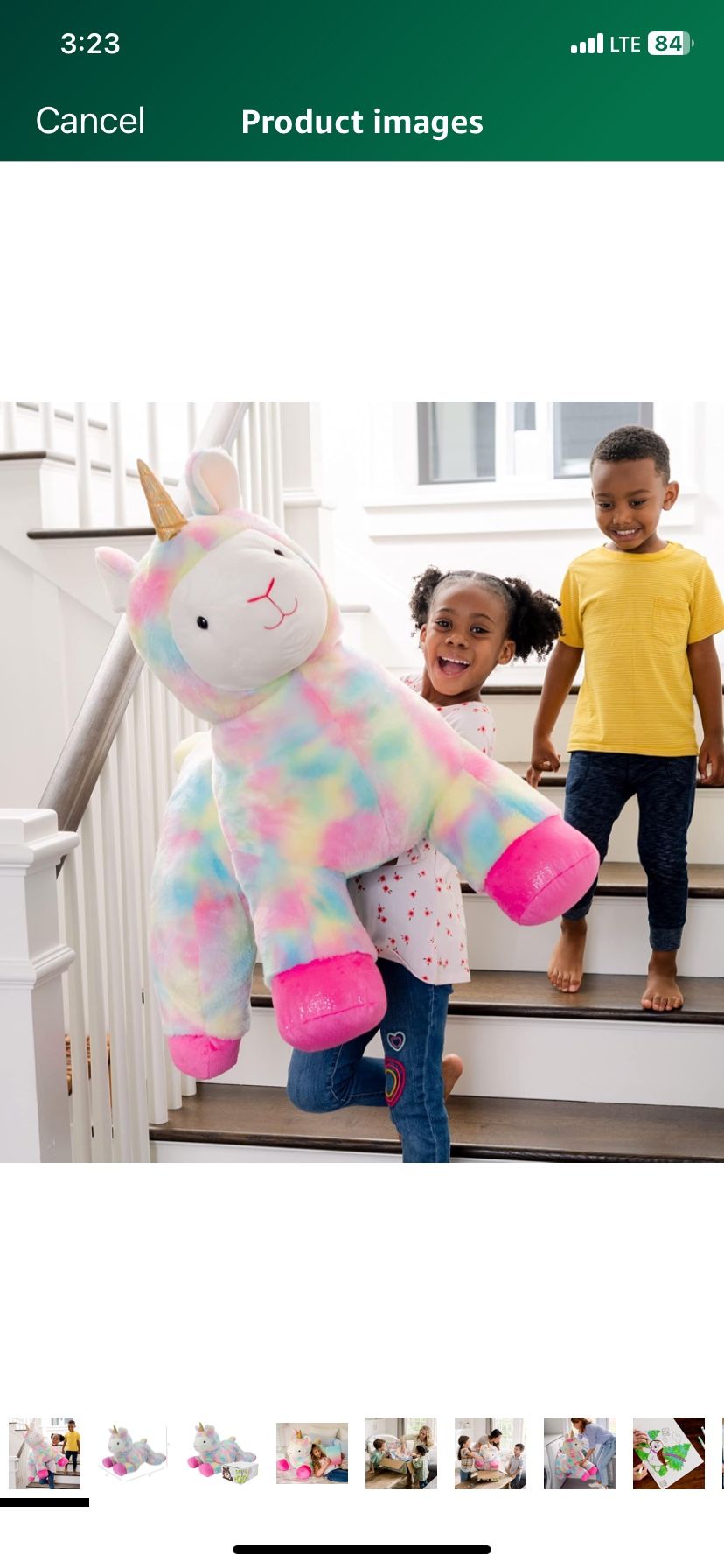 Animal Adventure | Sqoosh2Poof Giant, Cuddly, Ultra Soft Plush Stuffed Animal with Bonus Interactive Surprise - 44" Llamacorn