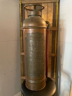 Antique Alert Copper Fire Extinguisher