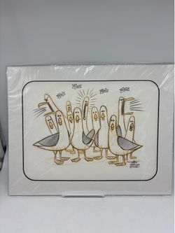 Disney Artist 11x14 Sketch Print Mine Mine Seagulls Finding Nemo Pixar Jobias