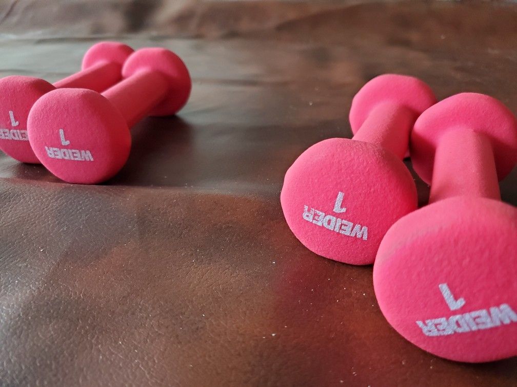 Weider Dumbell weights 1 pound and 2 pounds sets