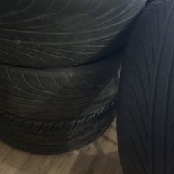 4 Sets Of 18s Has a Bit Rash In The Paint But Nothing Crazy One Tire Is Bad The Other 3 Is Good 