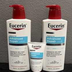 Eucerin Lotion And Hand Cream Bundle