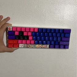 Gaming Keyboard  60% Gk61 Custom Keycaps Blue Switches 