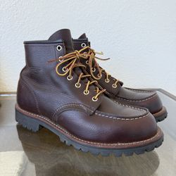 Redwing Roughneck 6-Inch Briar Oil Slick Leather Boot