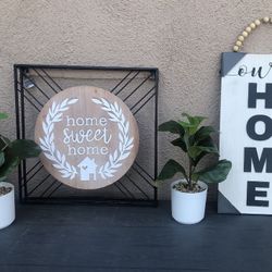 Hem Decor Signs And Plants Bundle Of 4