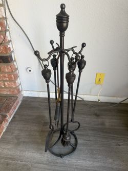 Cast Iron Fireplace Tool Set