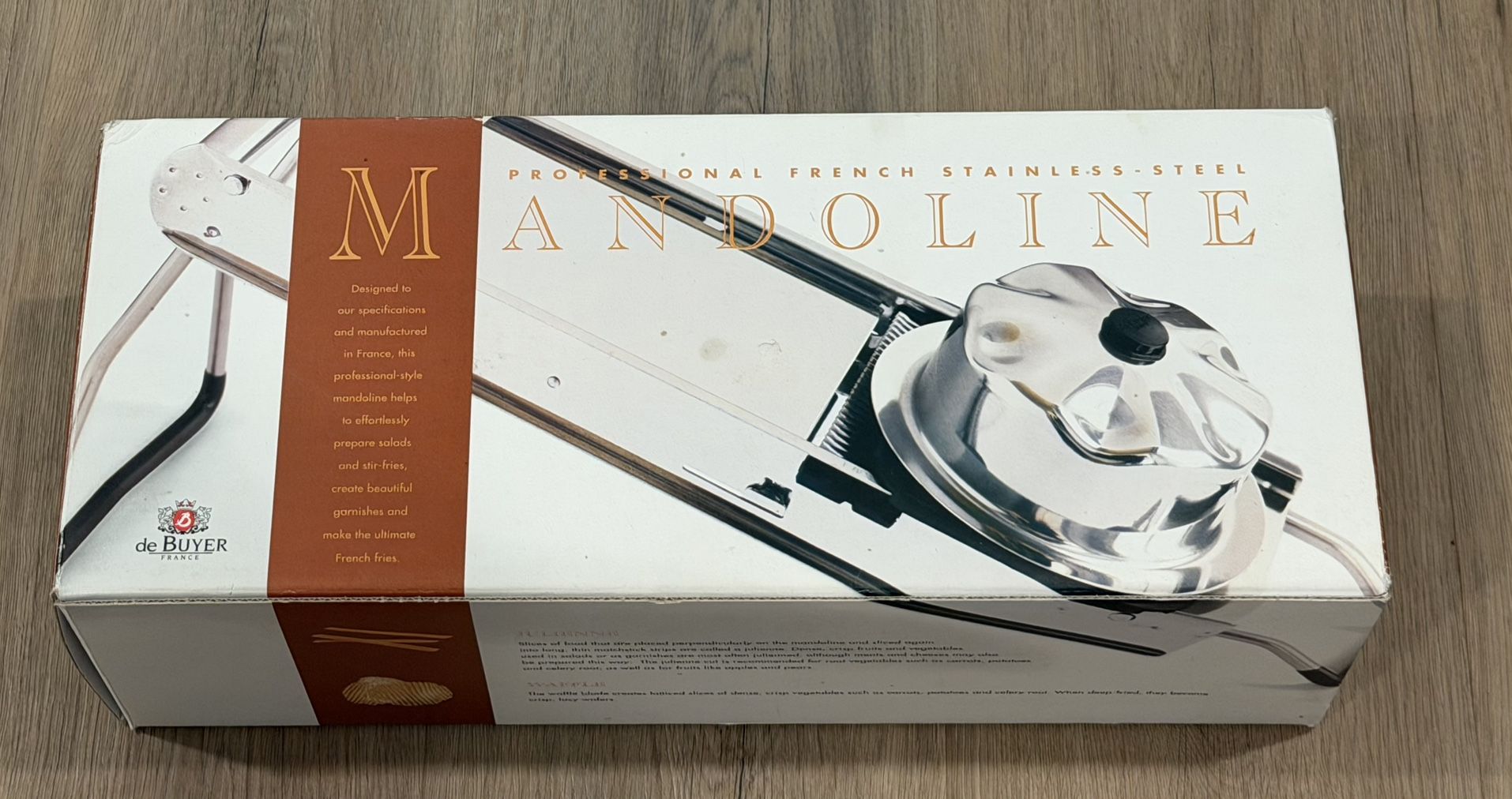 French Mandoline Williams Sonoma de Buyer Slider VTG 2003 Complete Set w/OG  Box