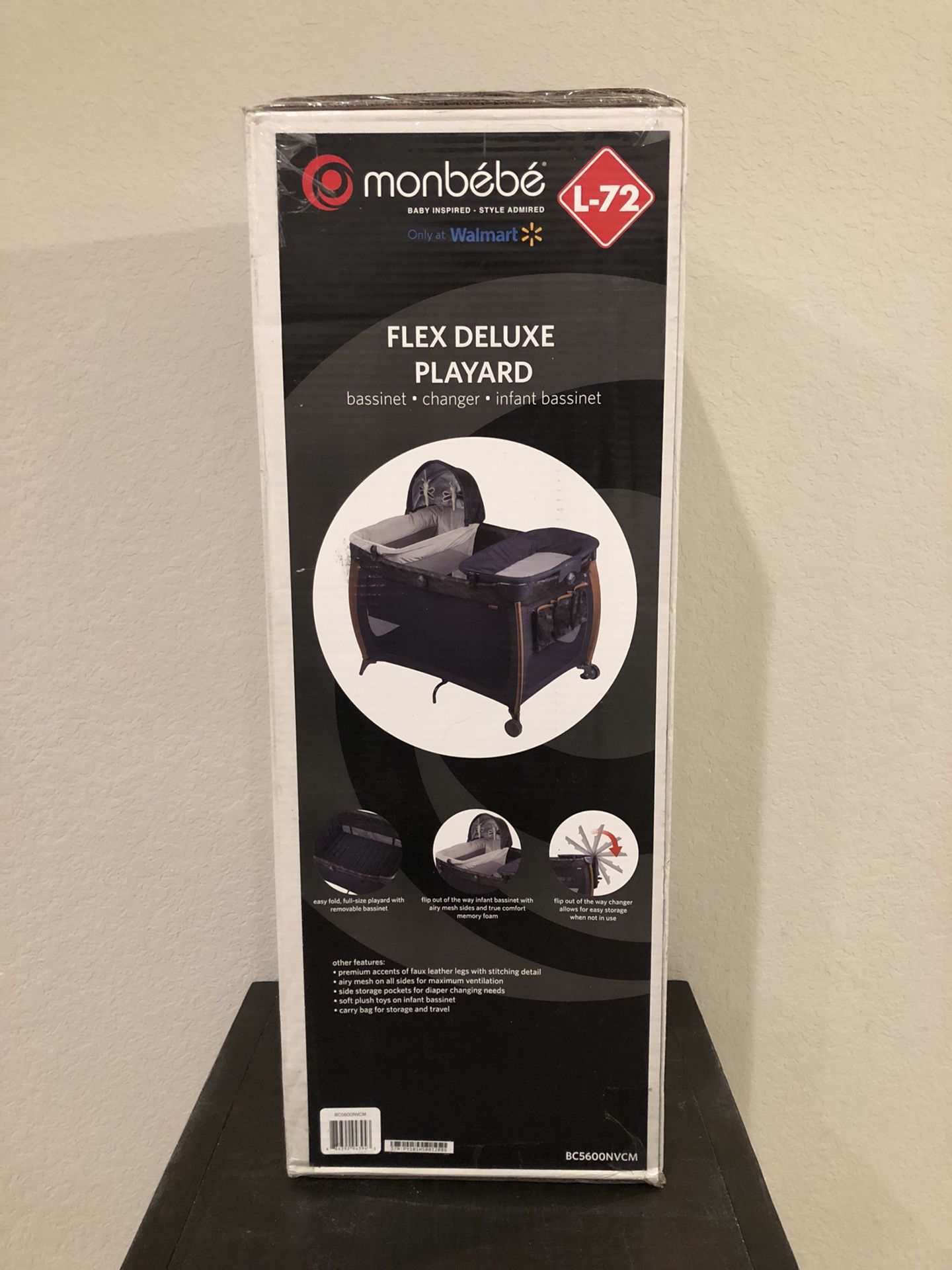 New Monbebe Flex Deluxe Portable Playard With Basinet/Changer Camo
