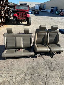 Jeep Wrangler JK 2 Door Leather Seats OEM 2007 through 2010 Tan