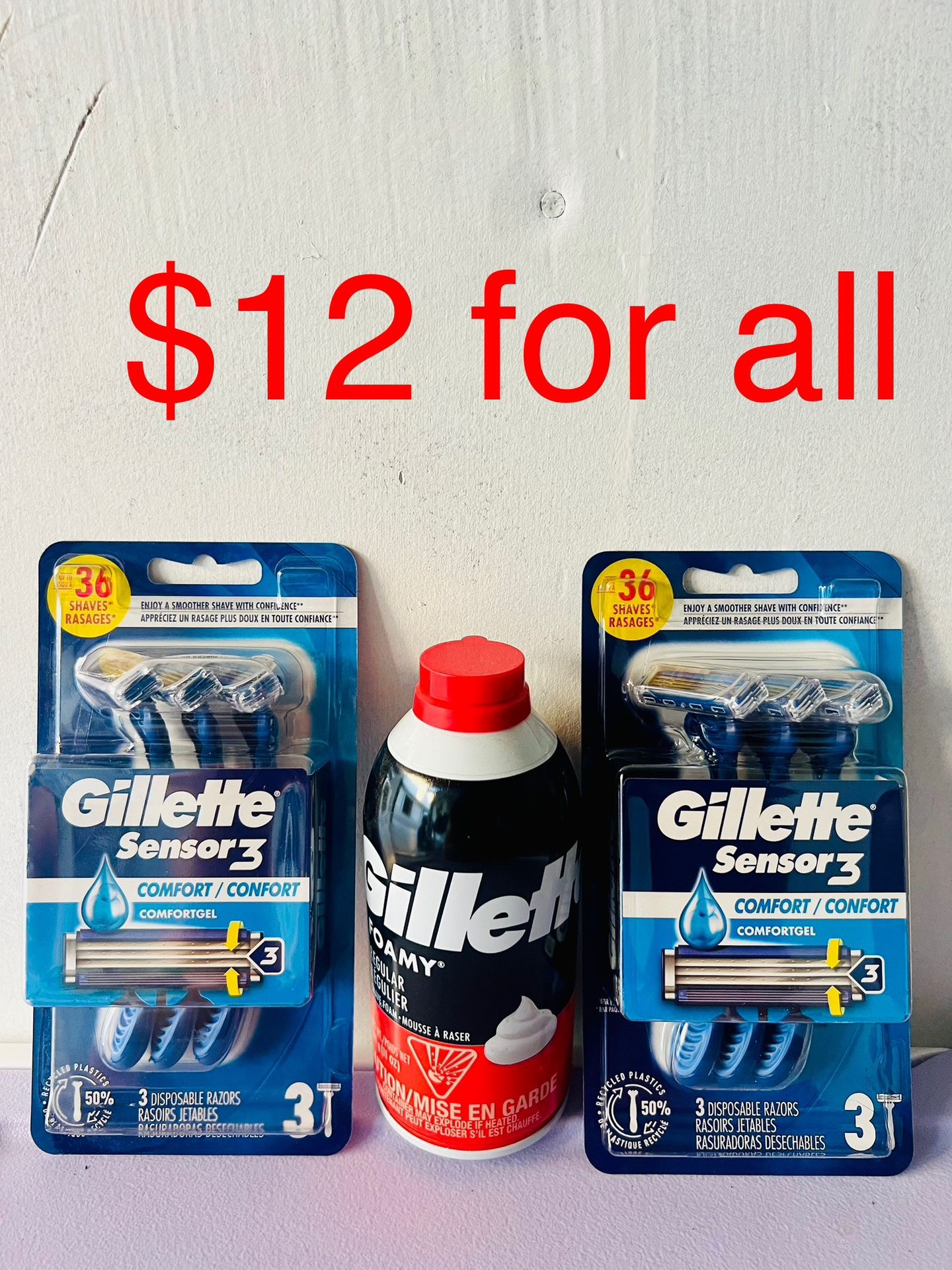 Razors πͺ And Shave Foamy $12 For All