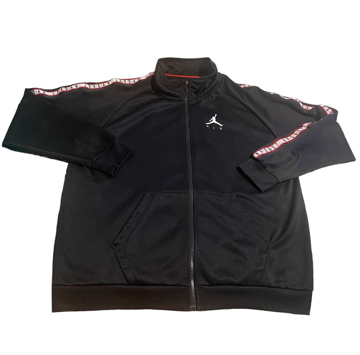 Nike Air Jordan Jacket Men XL Black Jumpman Tricot Tracksuit Full Zip Athletic