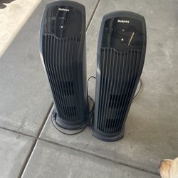 Pair of Holmes Tower Heating Fans 