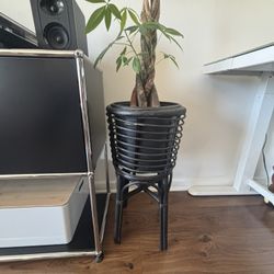 Wooden Black Plant Stand