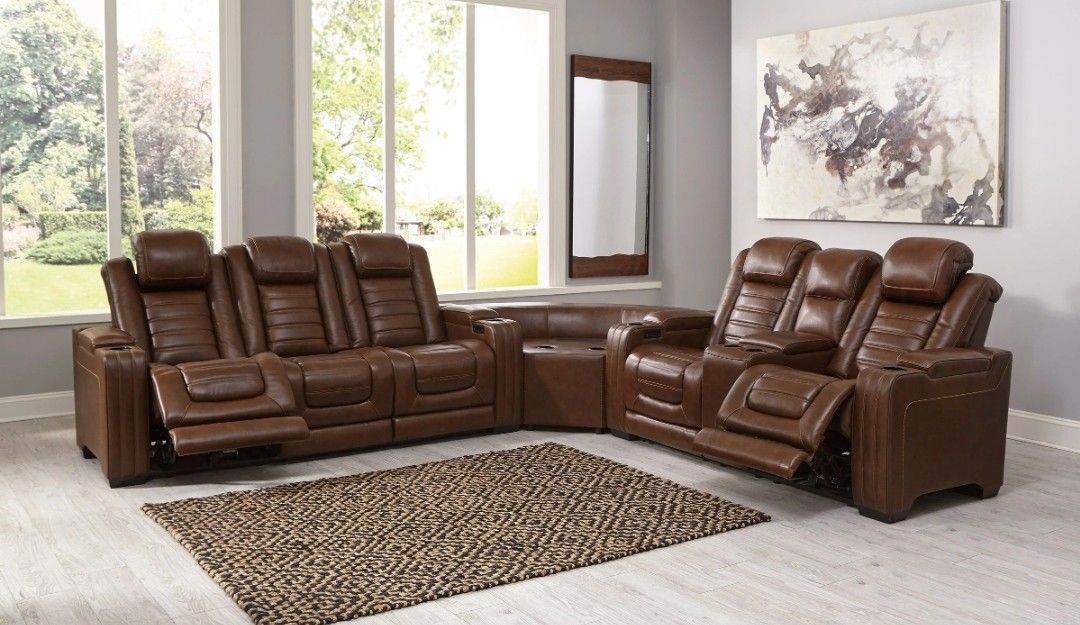 Backtrack Chocolate Power Reclining Sectional