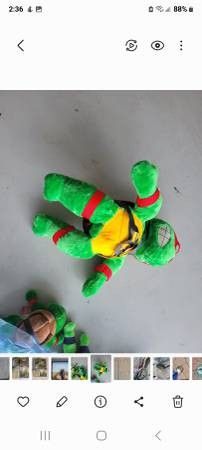 5 vintage ninja turtles great shape