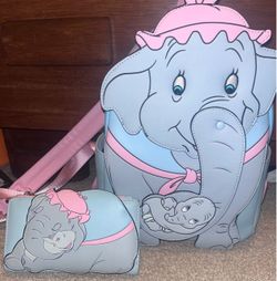 Limited Edition Mrs. Jumbo Loungefly Mini Backpack/Wallet set. Dumbo